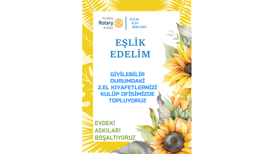 ASKILARI BOŞALTIYORUZ - Eski kıyafetlerinizi ihtiyaç sahibi kişilere ulaştırıyoruz